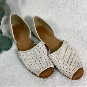 Franco Sarto Vada Ivory D'Orsay Flats Sandals